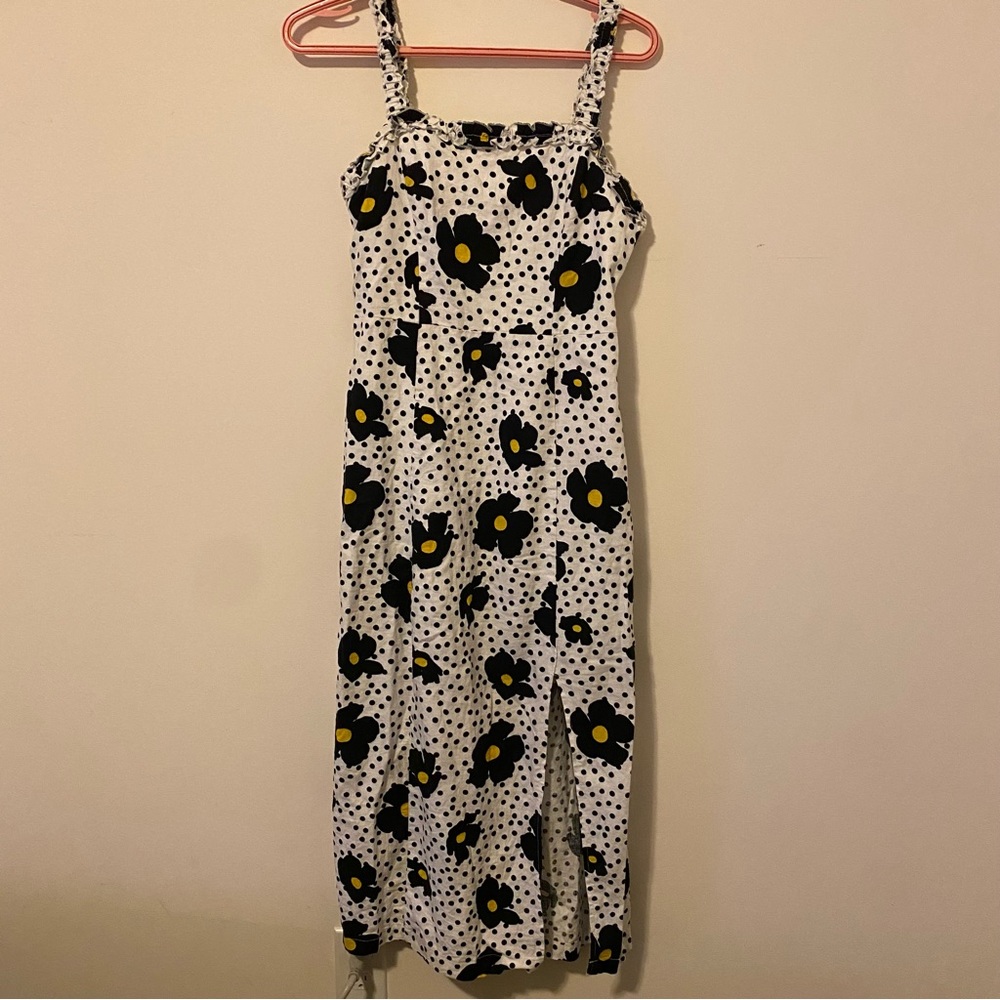 Urban Outfitters Black and White Floral Dress S